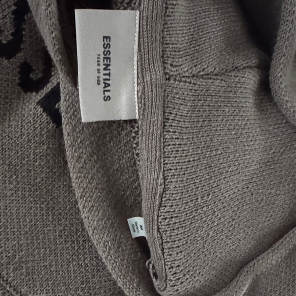 Essentials Fear of God Brown “Knit” Hoodie - Picture 3 of 3